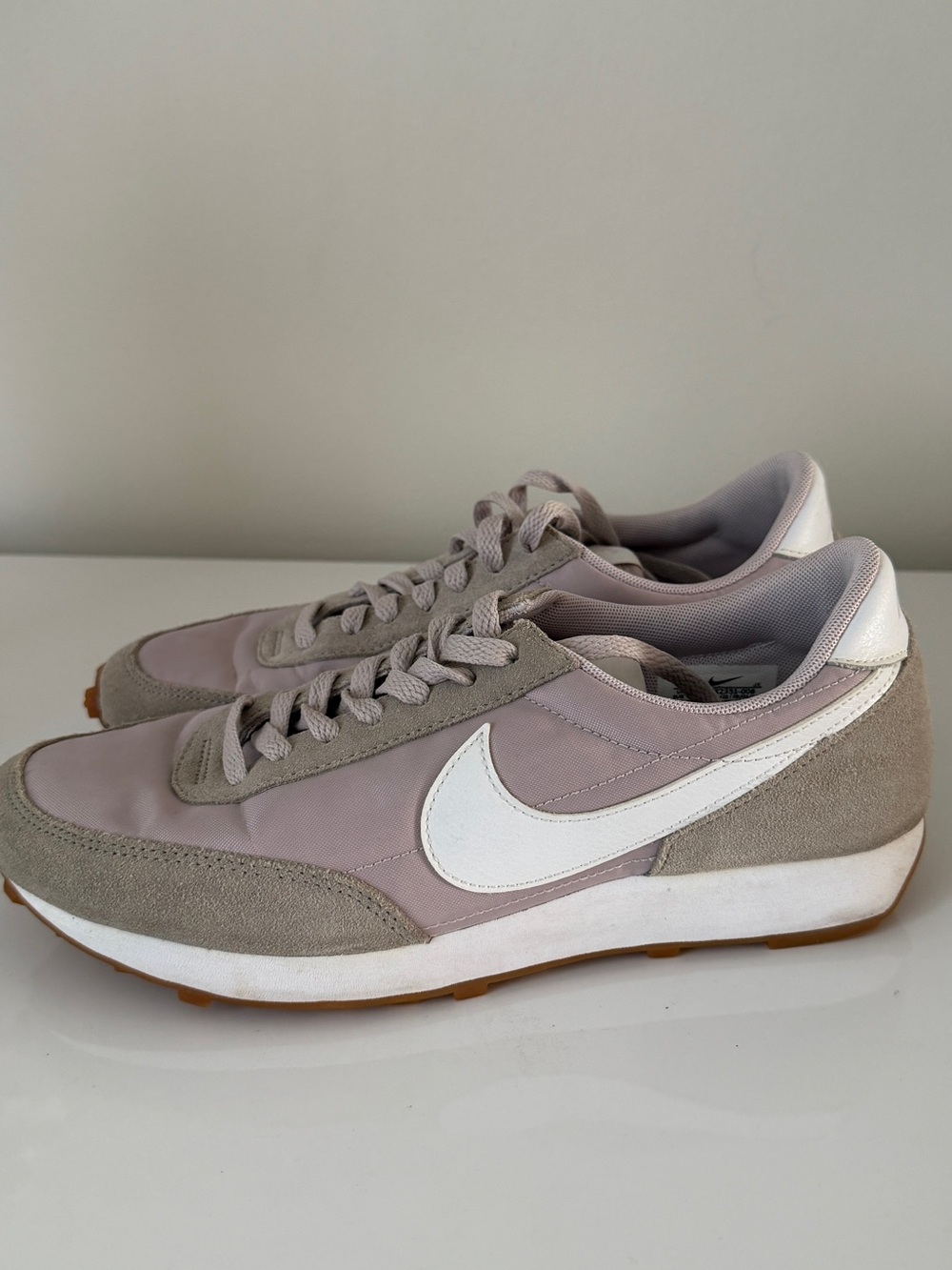 Nike Women's Dusty Pink and White Retro Runner Sneakers - Picture 4 of 6